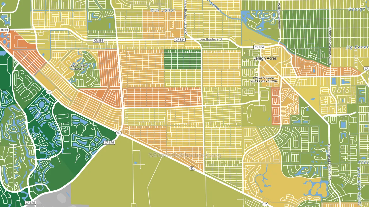 33976, FL block-group voter-turnout map
