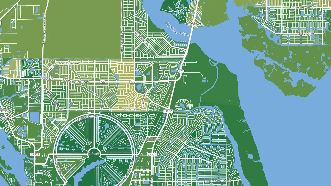 33981, FL block-group voter-turnout map