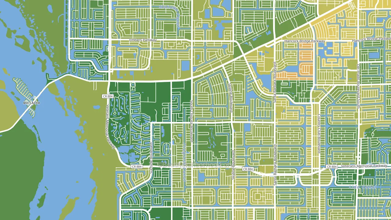33991, FL block-group voter-turnout map