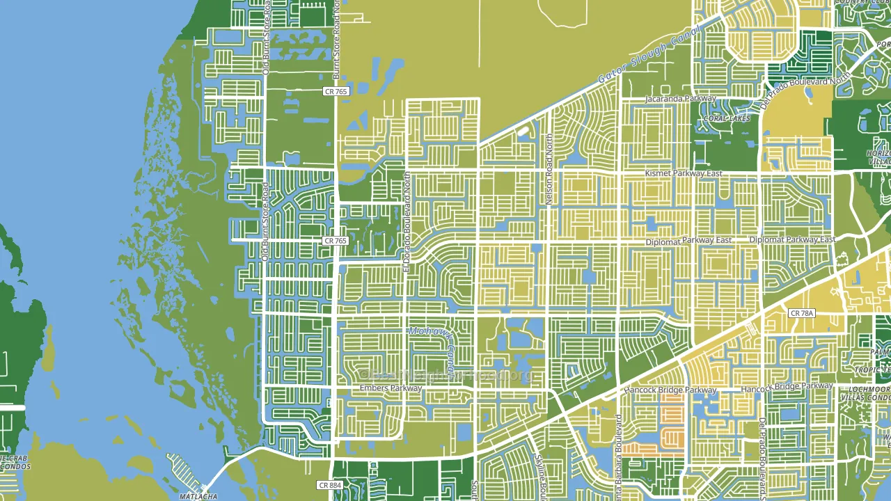 33993, FL block-group voter-turnout map