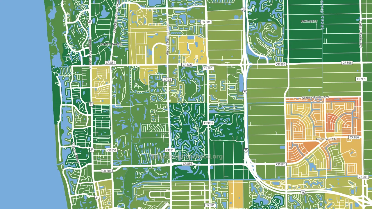 34105, FL block-group voter-turnout map
