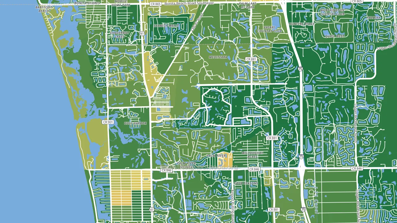 34110, FL block-group voter-turnout map