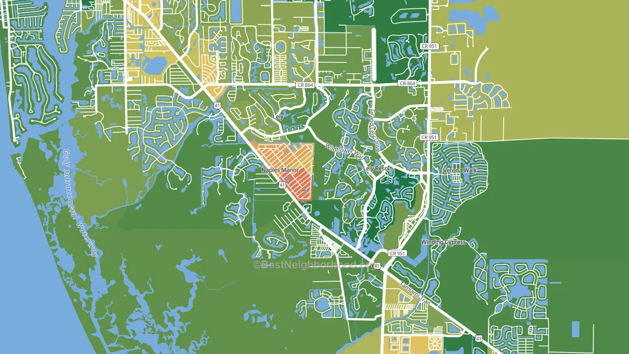 34113, FL block-group voter-turnout map