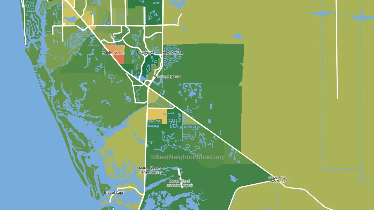 34114, FL block-group voter-turnout map