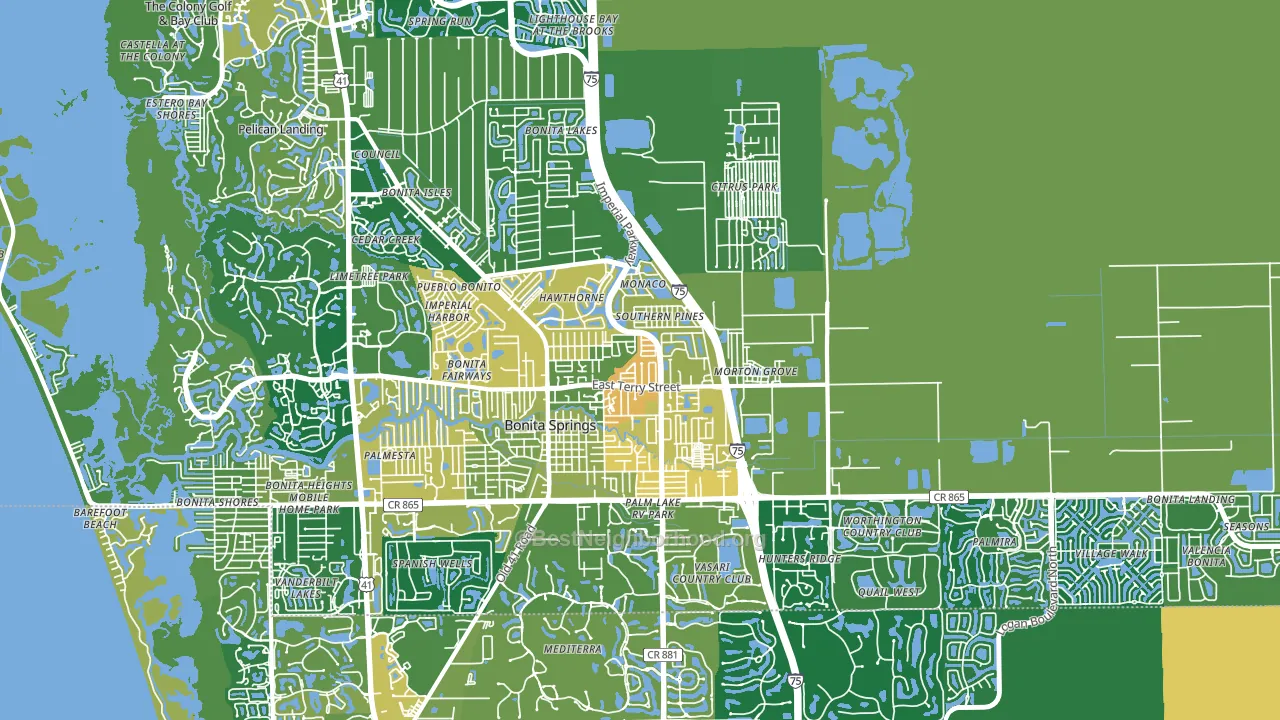 34135, FL block-group voter-turnout map