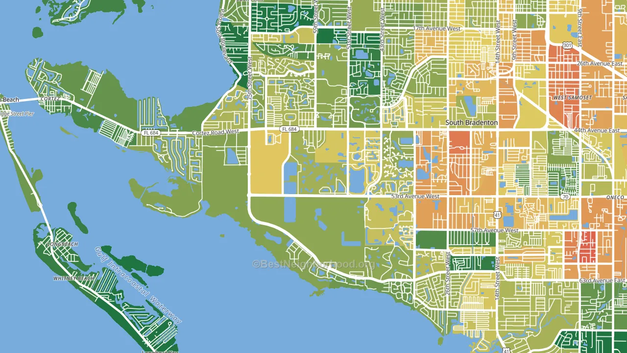 34210, FL block-group voter-turnout map