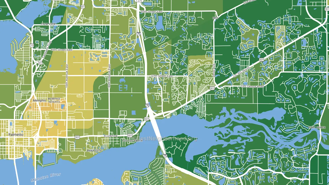 34222, FL block-group voter-turnout map