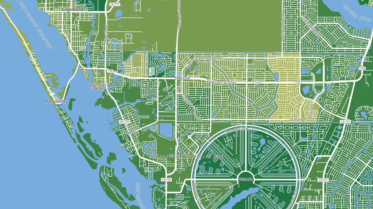 34224, FL block-group voter-turnout map