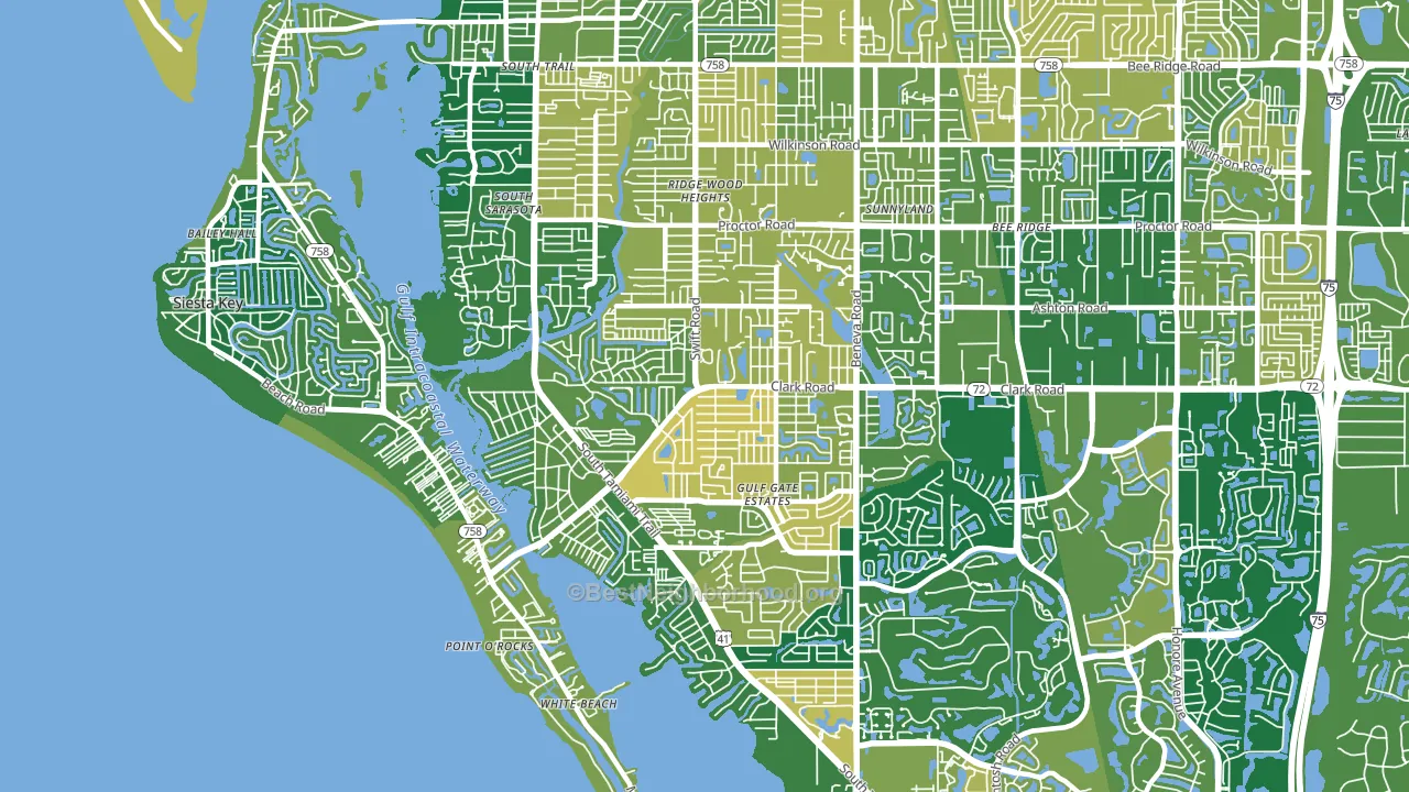34231, FL block-group voter-turnout map