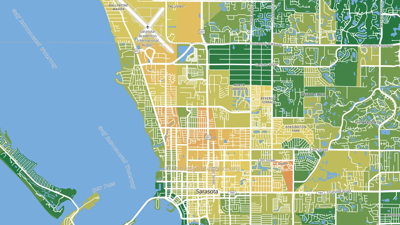 34234, FL block-group voter-turnout map