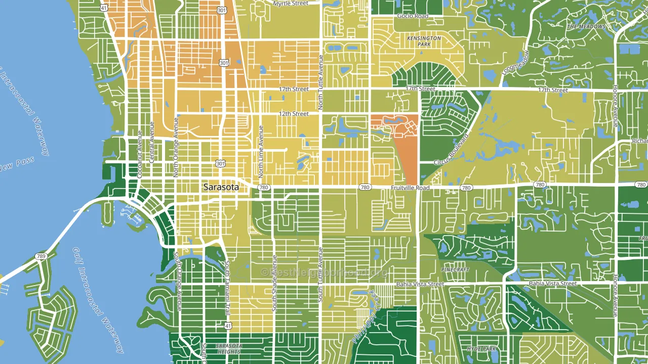 34237, FL block-group voter-turnout map