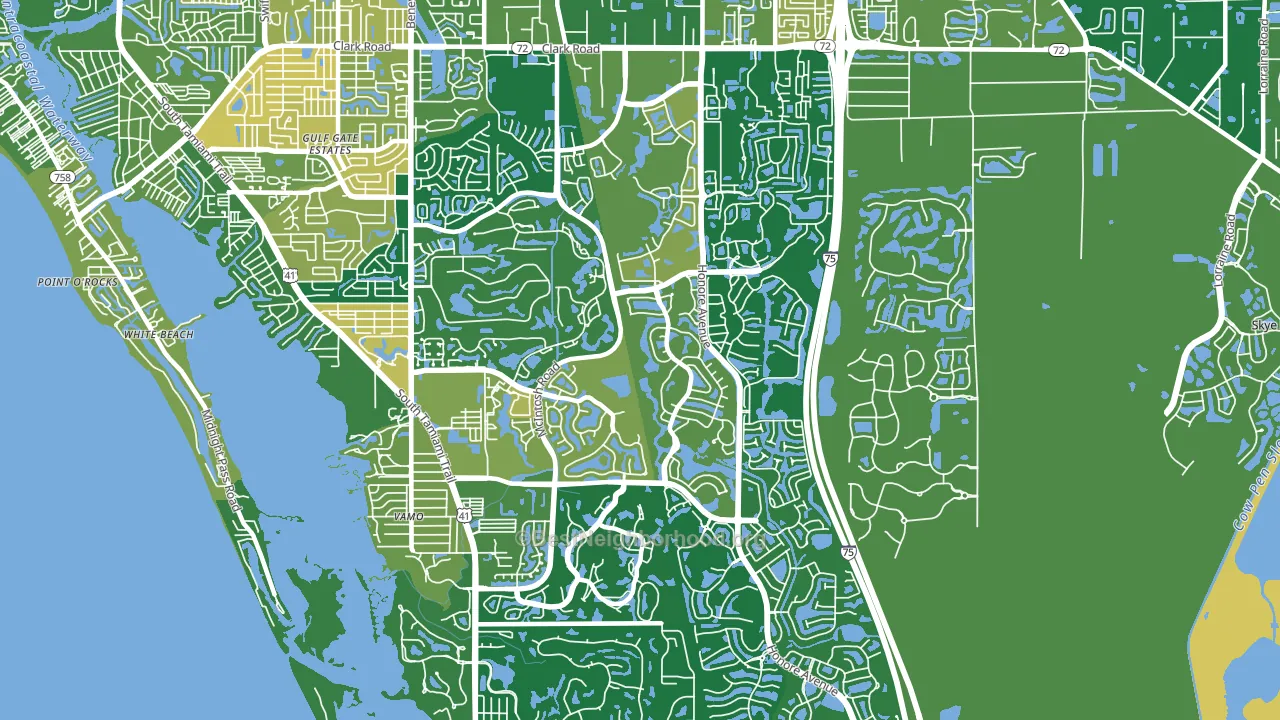 34238, FL block-group voter-turnout map