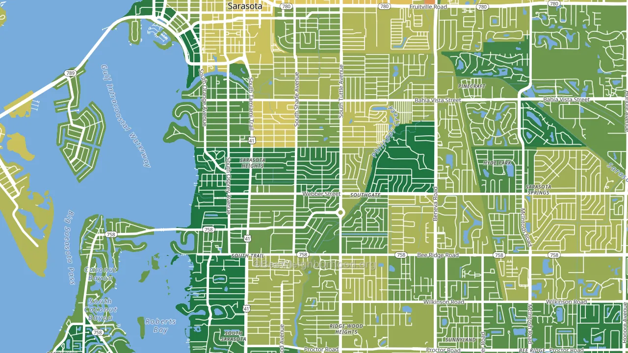 34239, FL block-group voter-turnout map