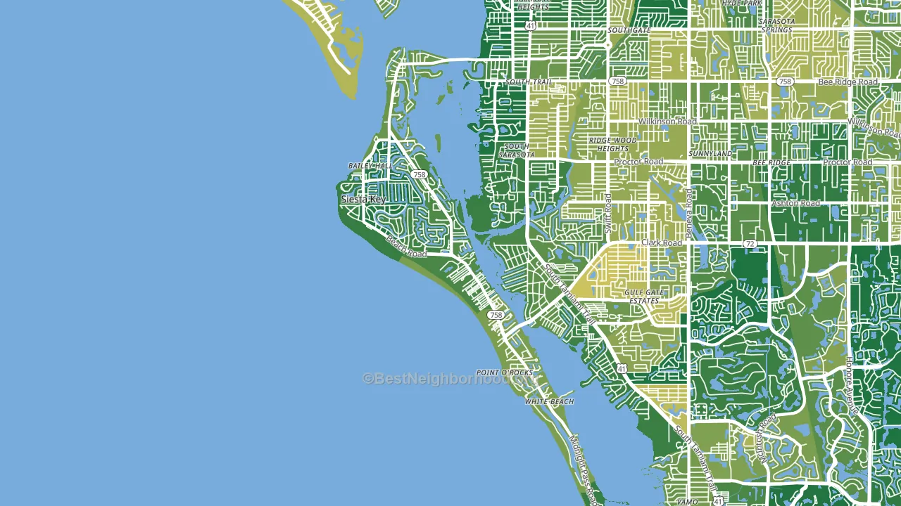 34242, FL block-group voter-turnout map