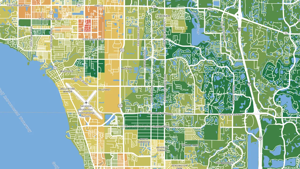 34243, FL block-group voter-turnout map