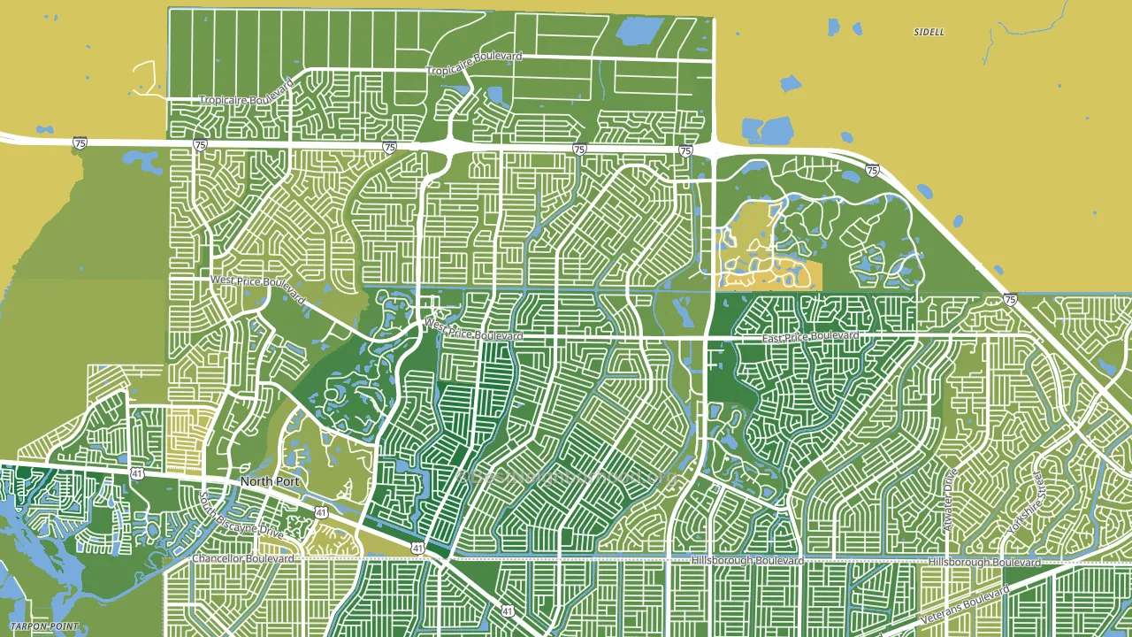 34286, FL block-group voter-turnout map