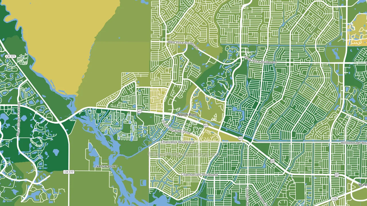 34287, FL block-group voter-turnout map