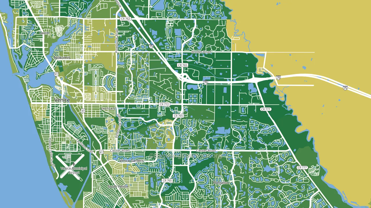 34292, FL block-group voter-turnout map