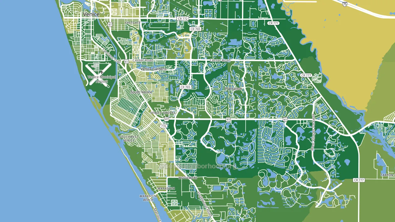 34293, FL block-group voter-turnout map
