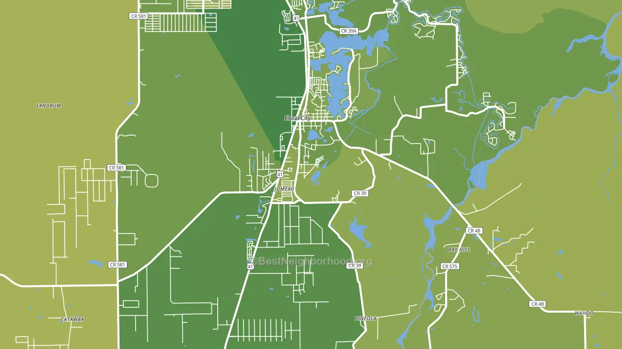 34436, FL block-group voter-turnout map