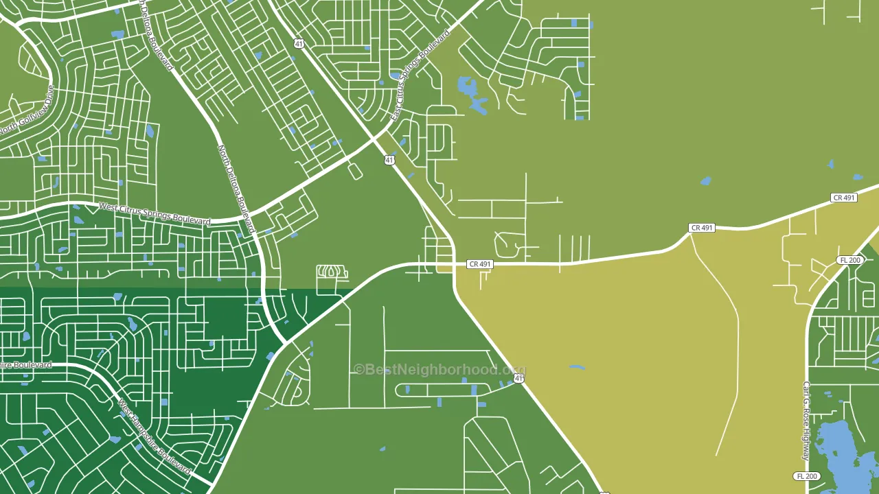 34445, FL block-group voter-turnout map