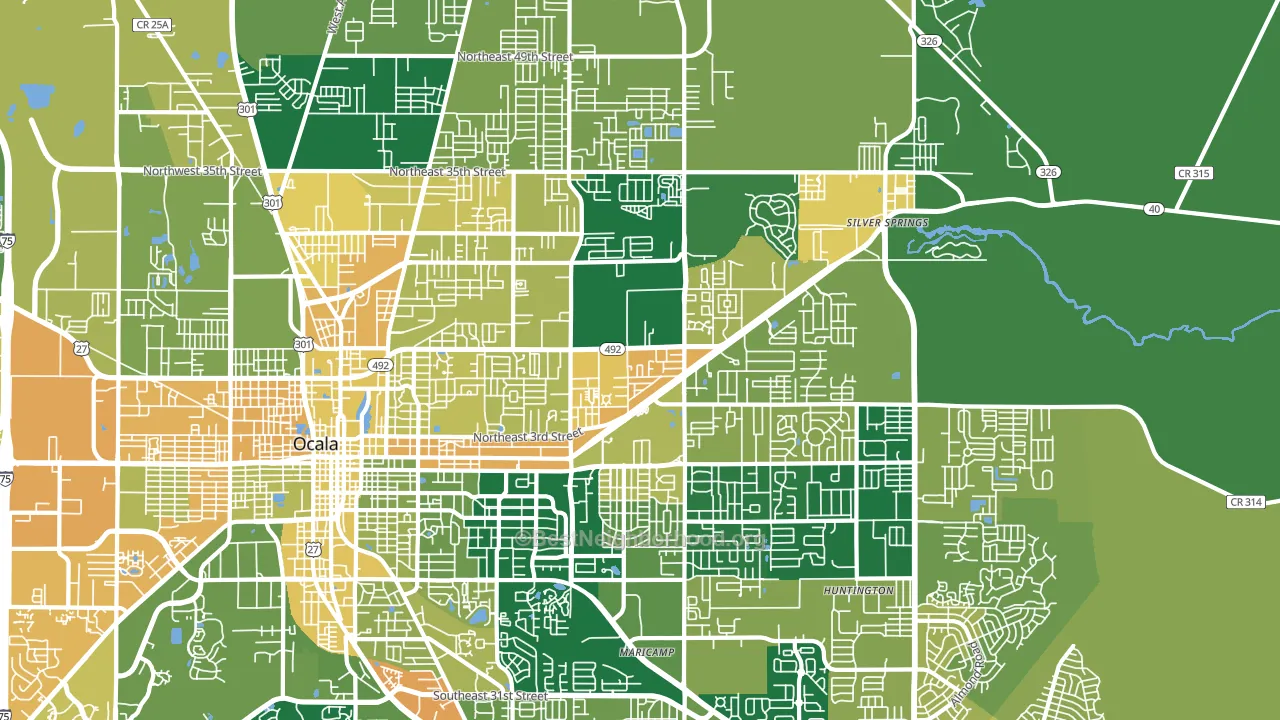 34470, FL block-group voter-turnout map