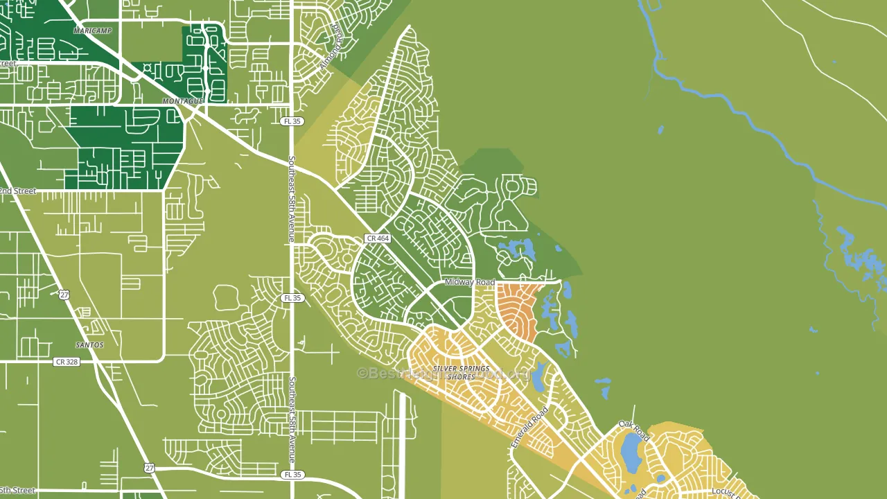 34472, FL block-group voter-turnout map