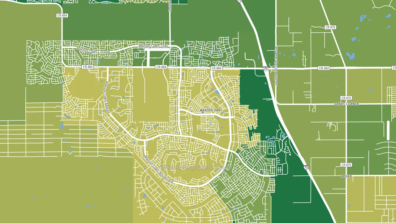 34473, FL block-group voter-turnout map
