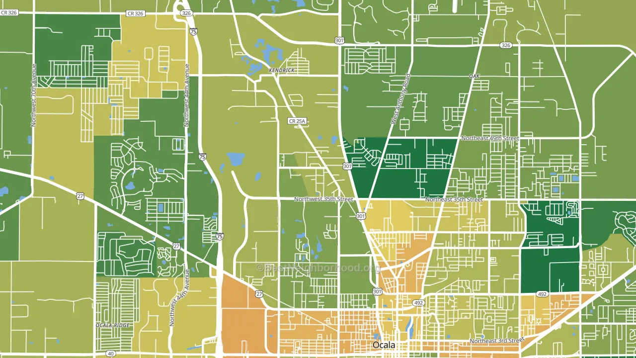 34475, FL block-group voter-turnout map