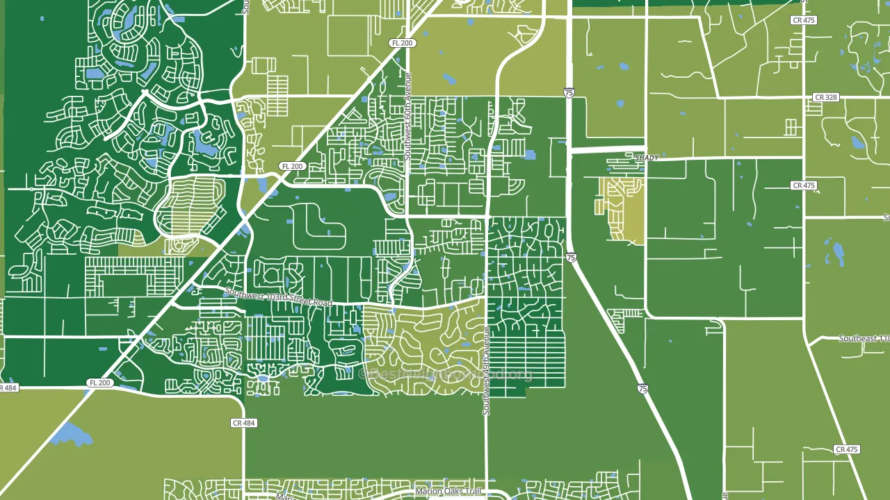 34476, FL block-group voter-turnout map