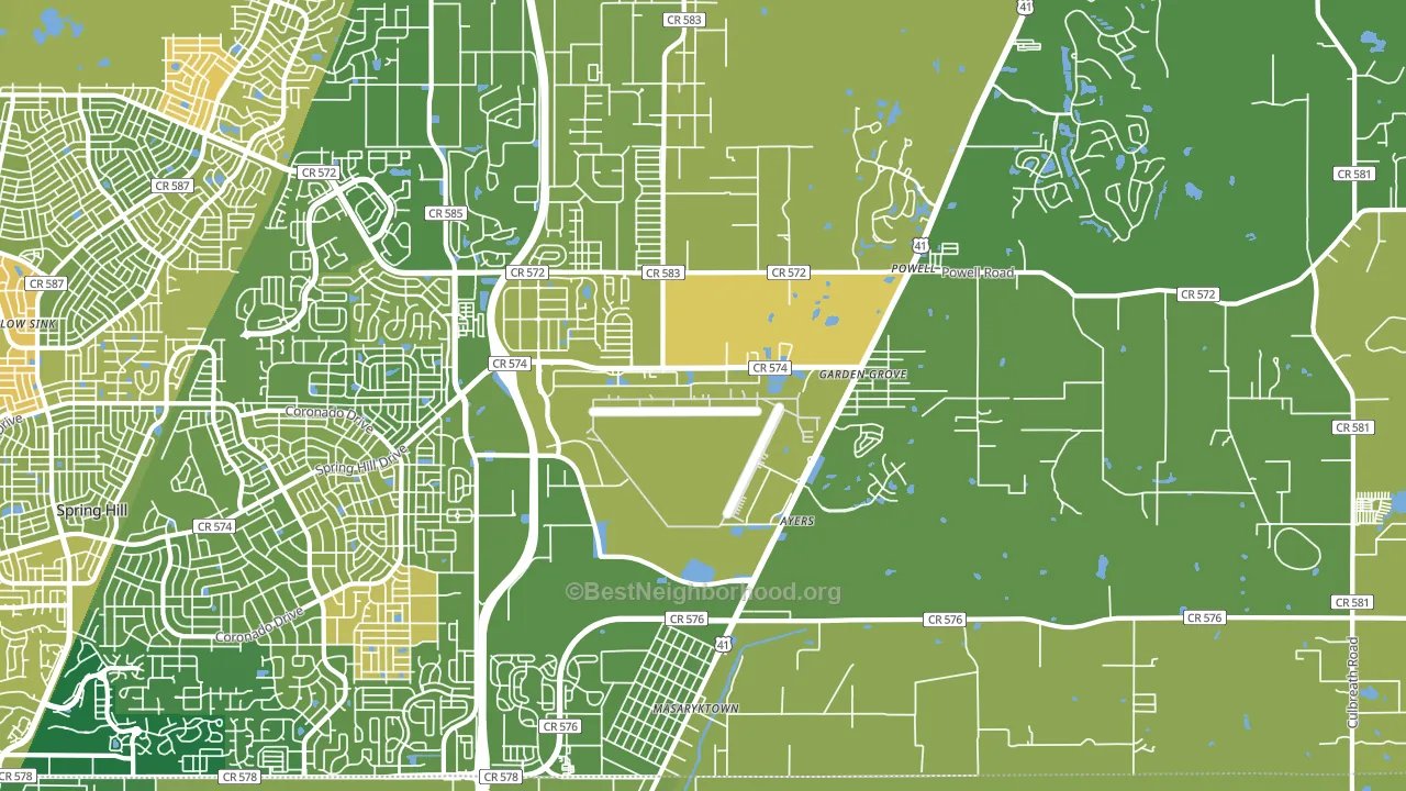 34604, FL block-group voter-turnout map