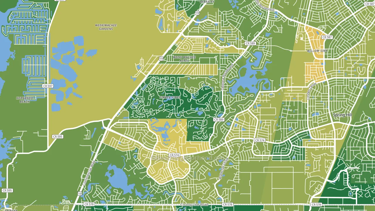 34606, FL block-group voter-turnout map