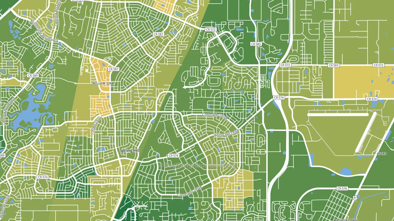 34609, FL block-group voter-turnout map