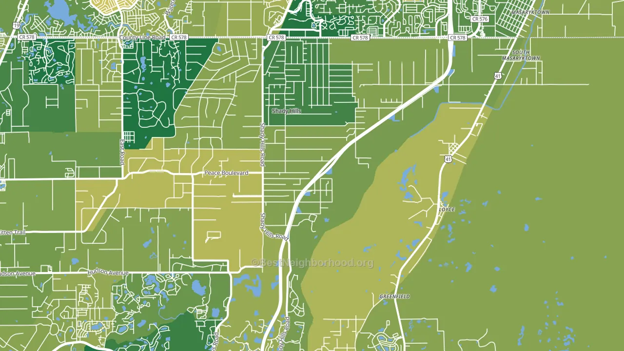 34610, FL block-group voter-turnout map