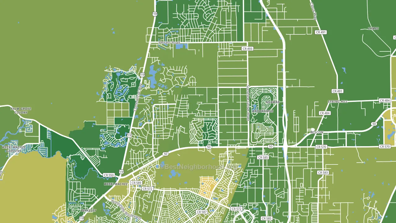 34613, FL block-group voter-turnout map