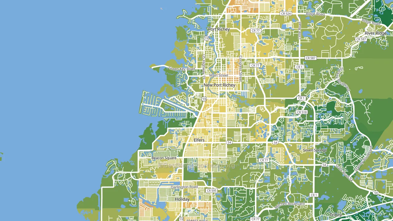 34652, FL block-group voter-turnout map