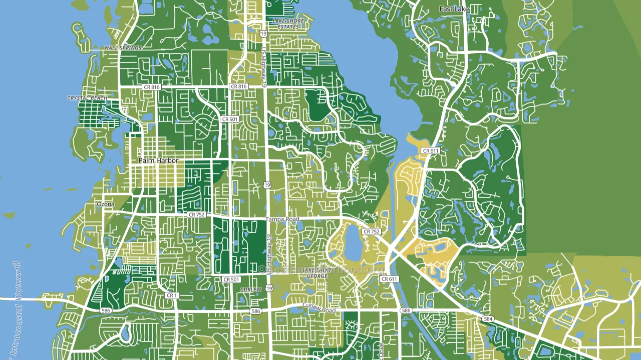 34684, FL block-group voter-turnout map