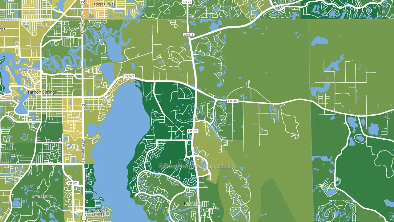34688, FL block-group voter-turnout map