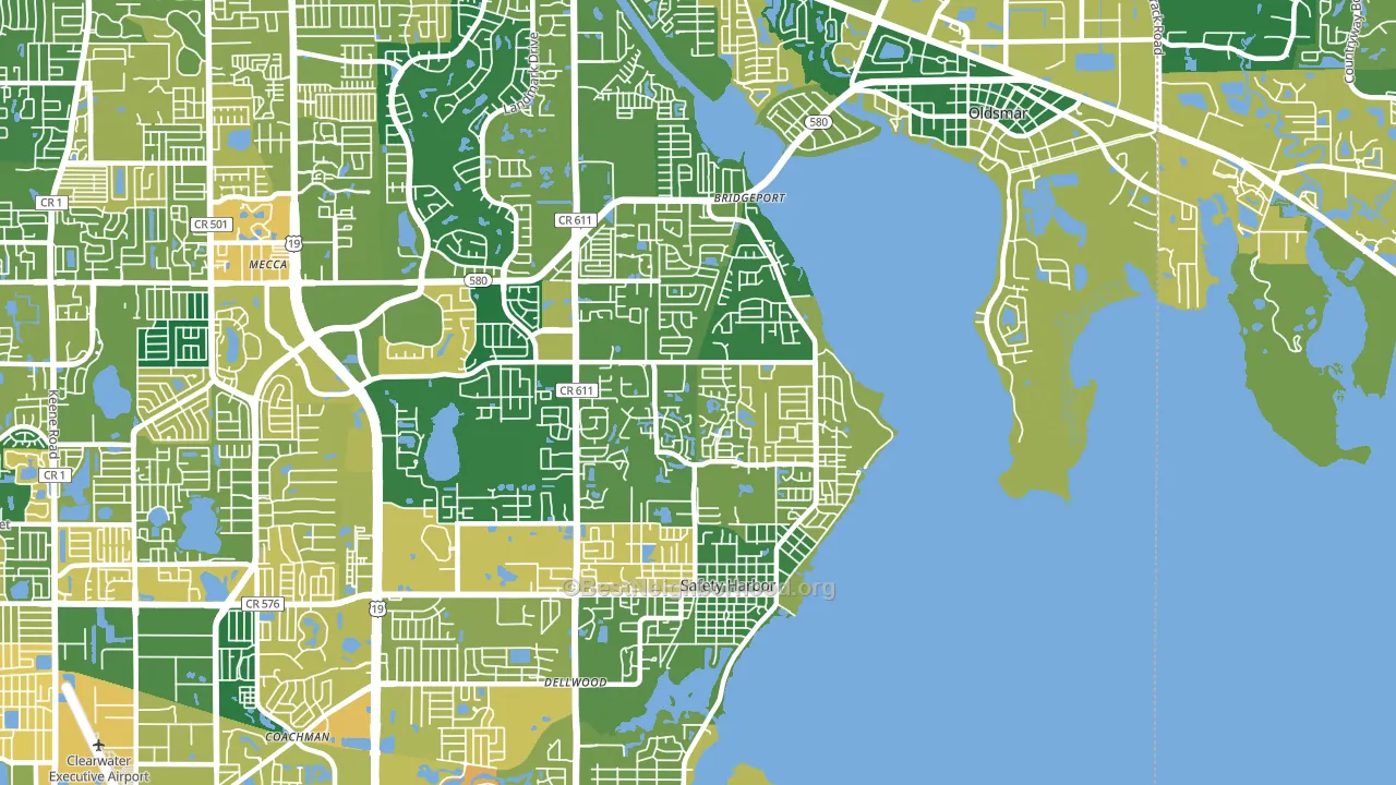 34695, FL block-group voter-turnout map