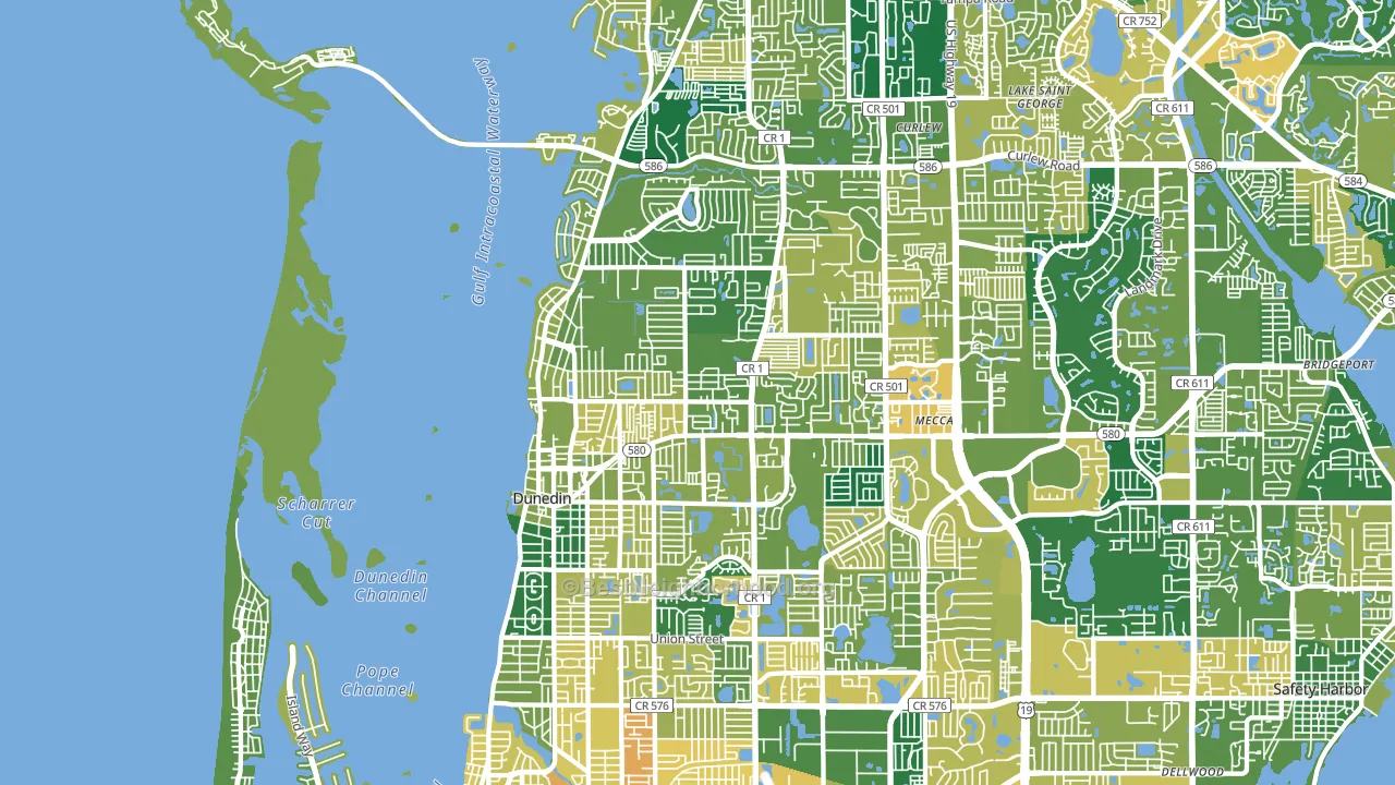 34698, FL block-group voter-turnout map