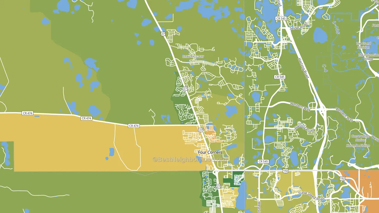 34714, FL block-group voter-turnout map