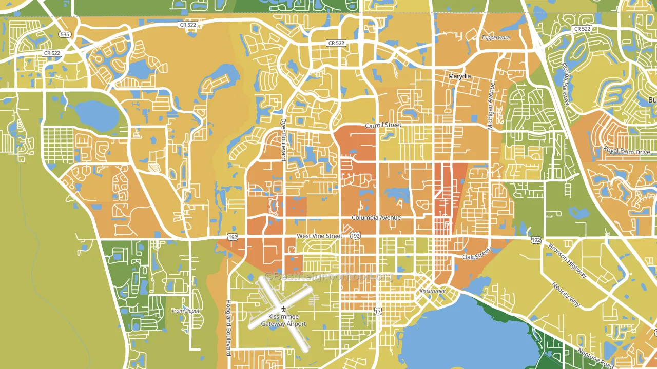 34741, FL block-group voter-turnout map