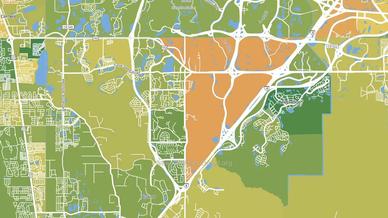 34747, FL block-group voter-turnout map