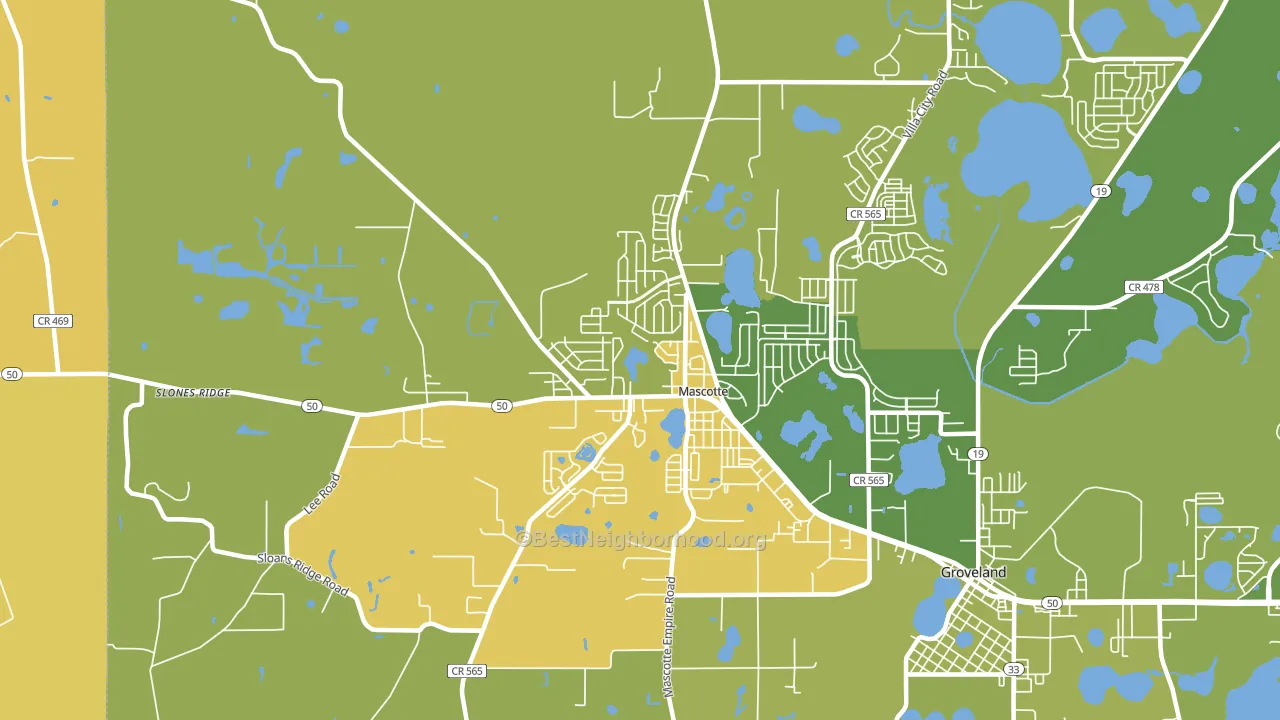 34753, FL block-group voter-turnout map