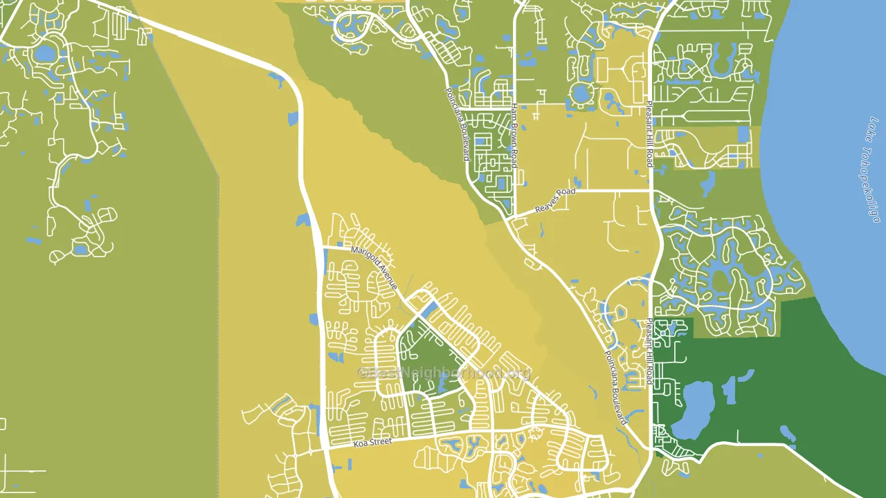 34758, FL block-group voter-turnout map
