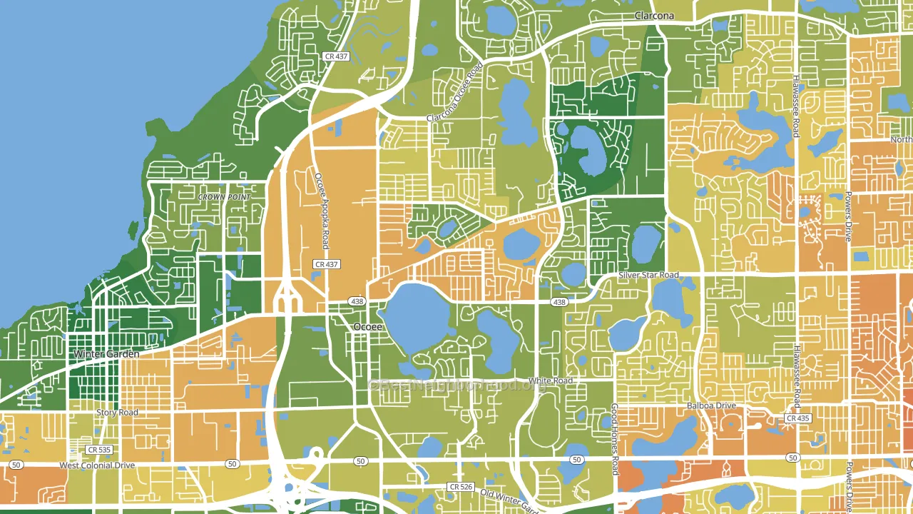 34761, FL block-group voter-turnout map