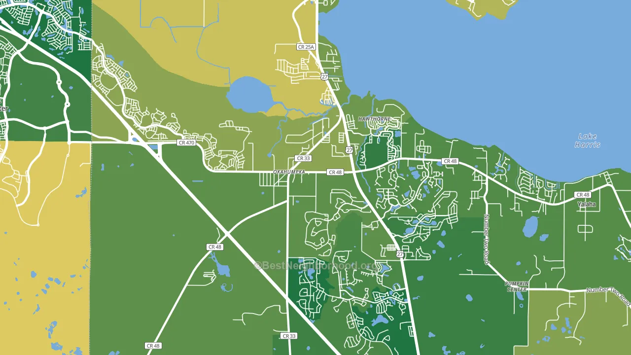 34762, FL block-group voter-turnout map