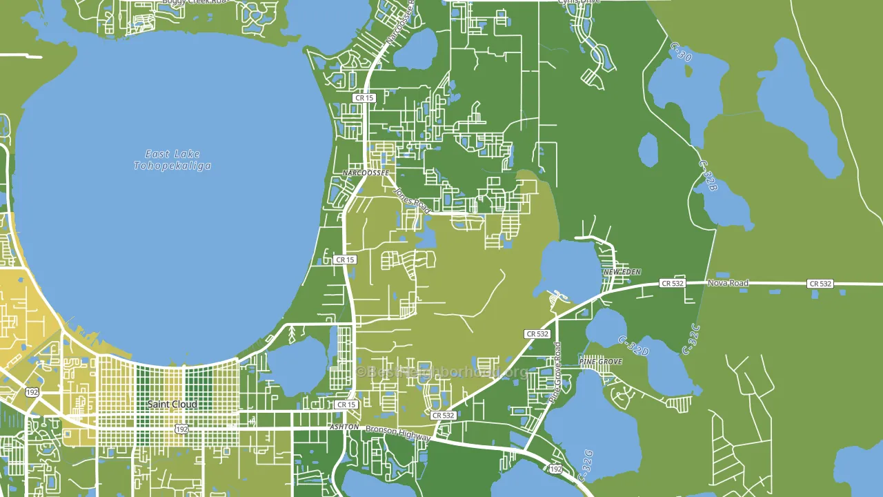 34771, FL block-group voter-turnout map