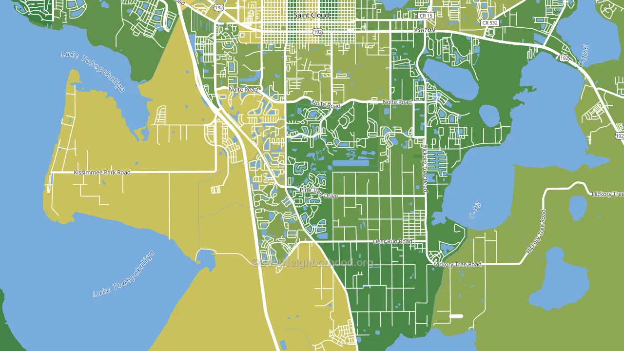 34772, FL block-group voter-turnout map