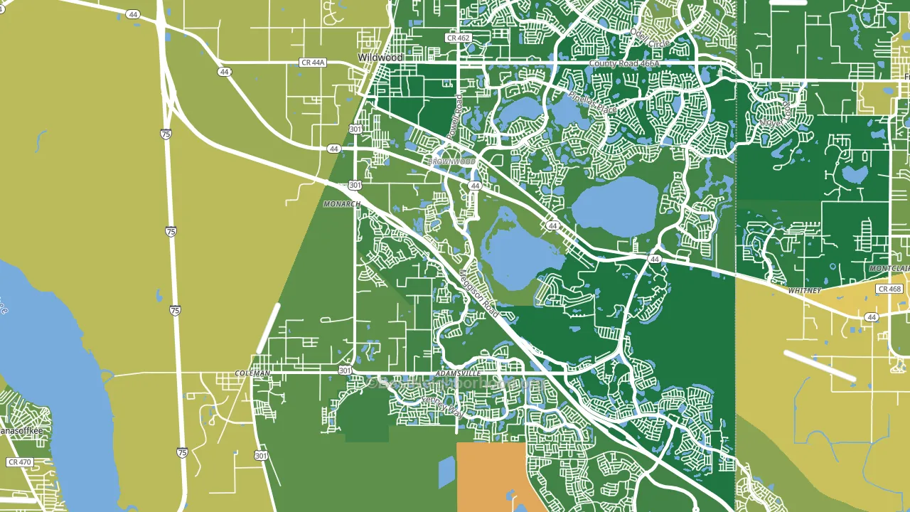 34785, FL block-group voter-turnout map